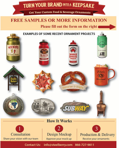 Custom Ornaments for Food & Beverage Brands