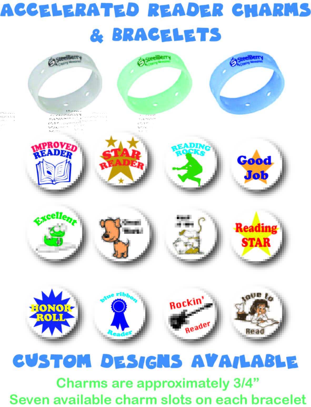 Accelerated Reading Keychains Accelerated Reader Charms – steelberry