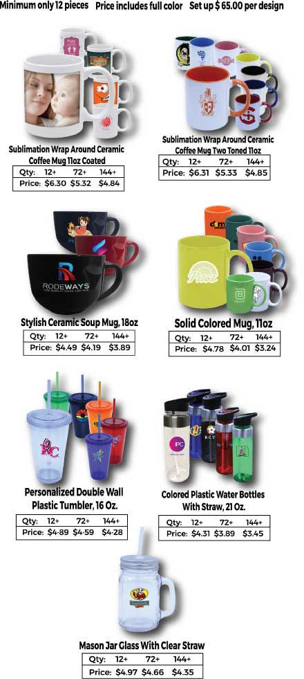 Custom Full Color Drinkware