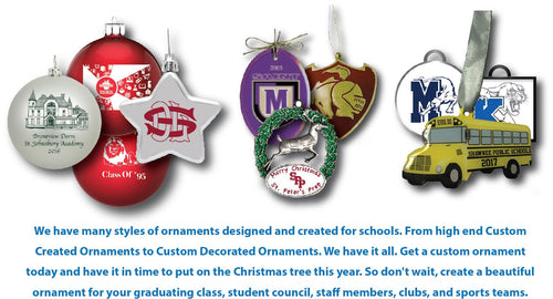 Custom School Ornaments