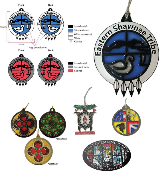 Custom Stained Glass Ornaments